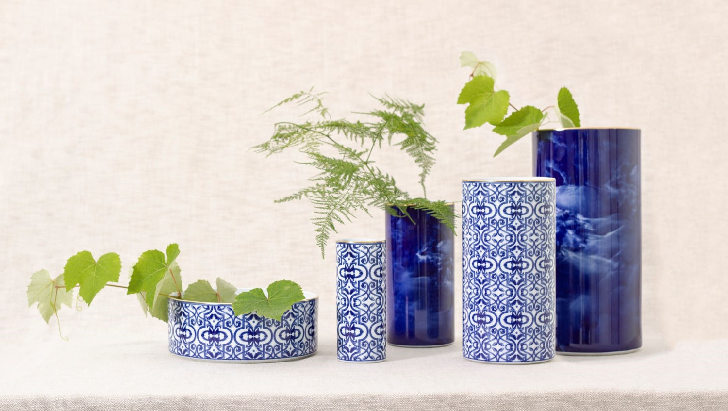 blue malachite porcelain vase flowers