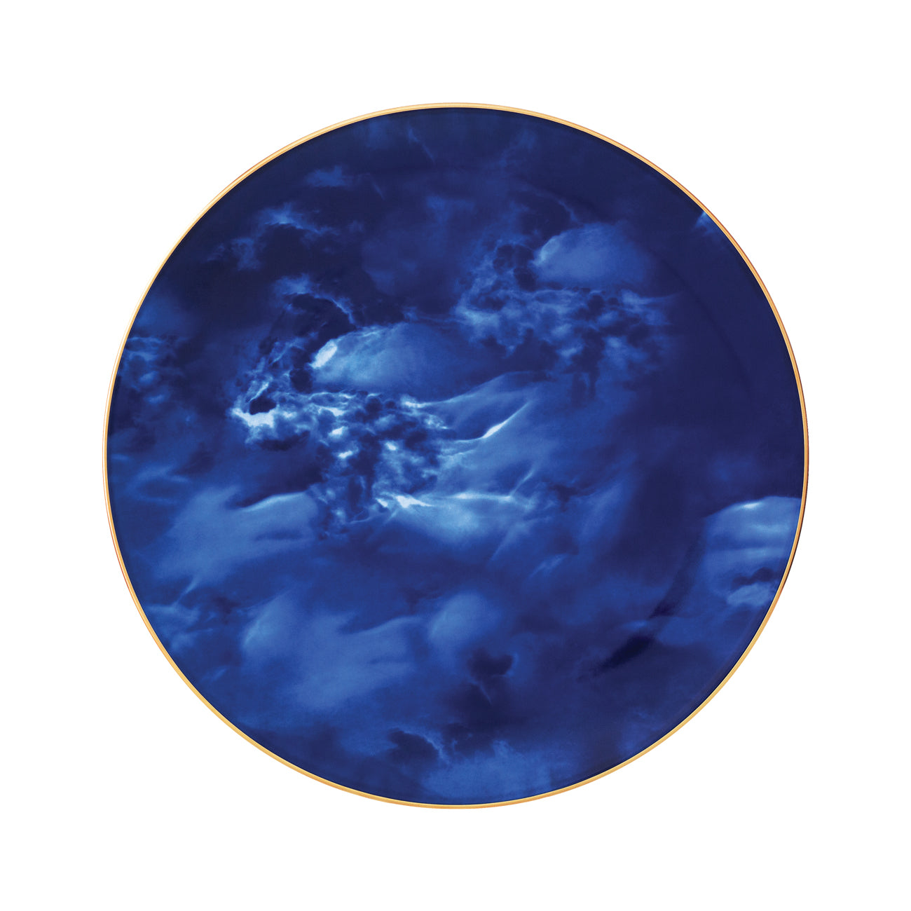 blue malachite porcelain plate