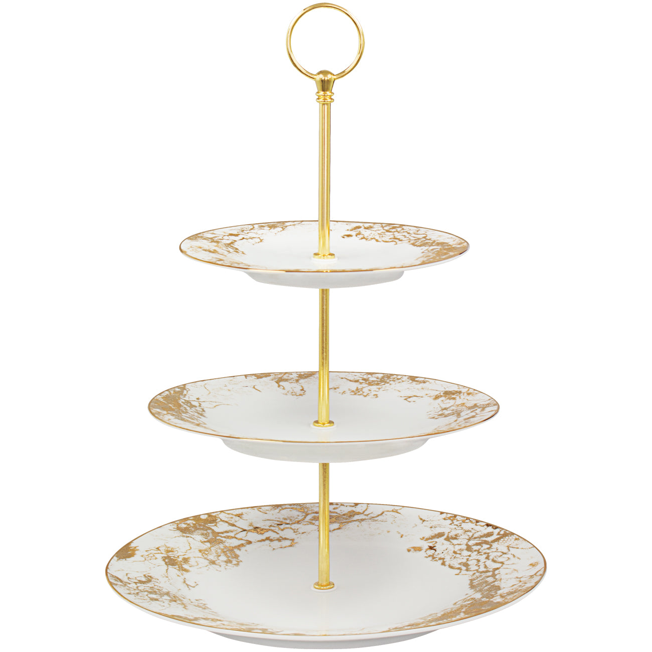 gold porcelain tier cake stand
