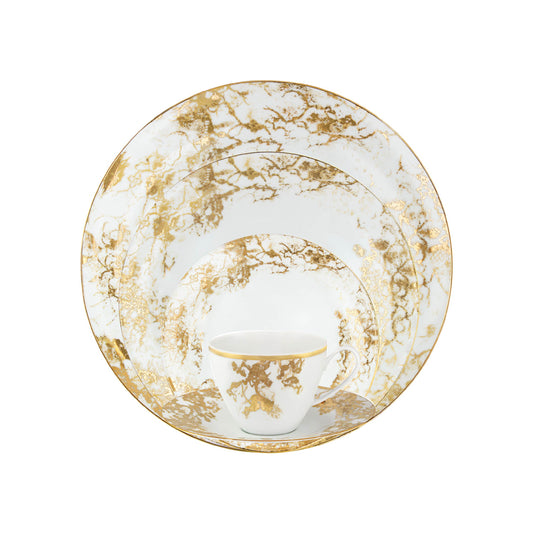 gold Belle Epoque porcelain dinnerware plate