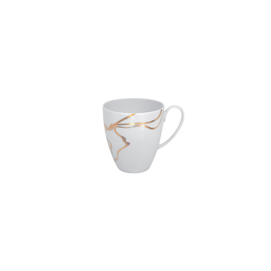 Gold porcelain coffee mug