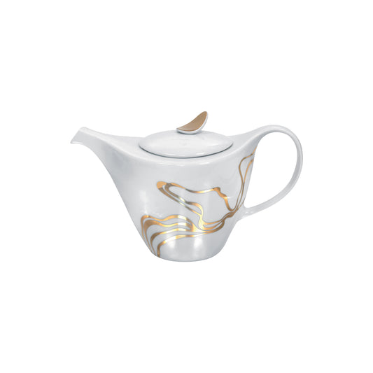 Gold porcelain tea pot