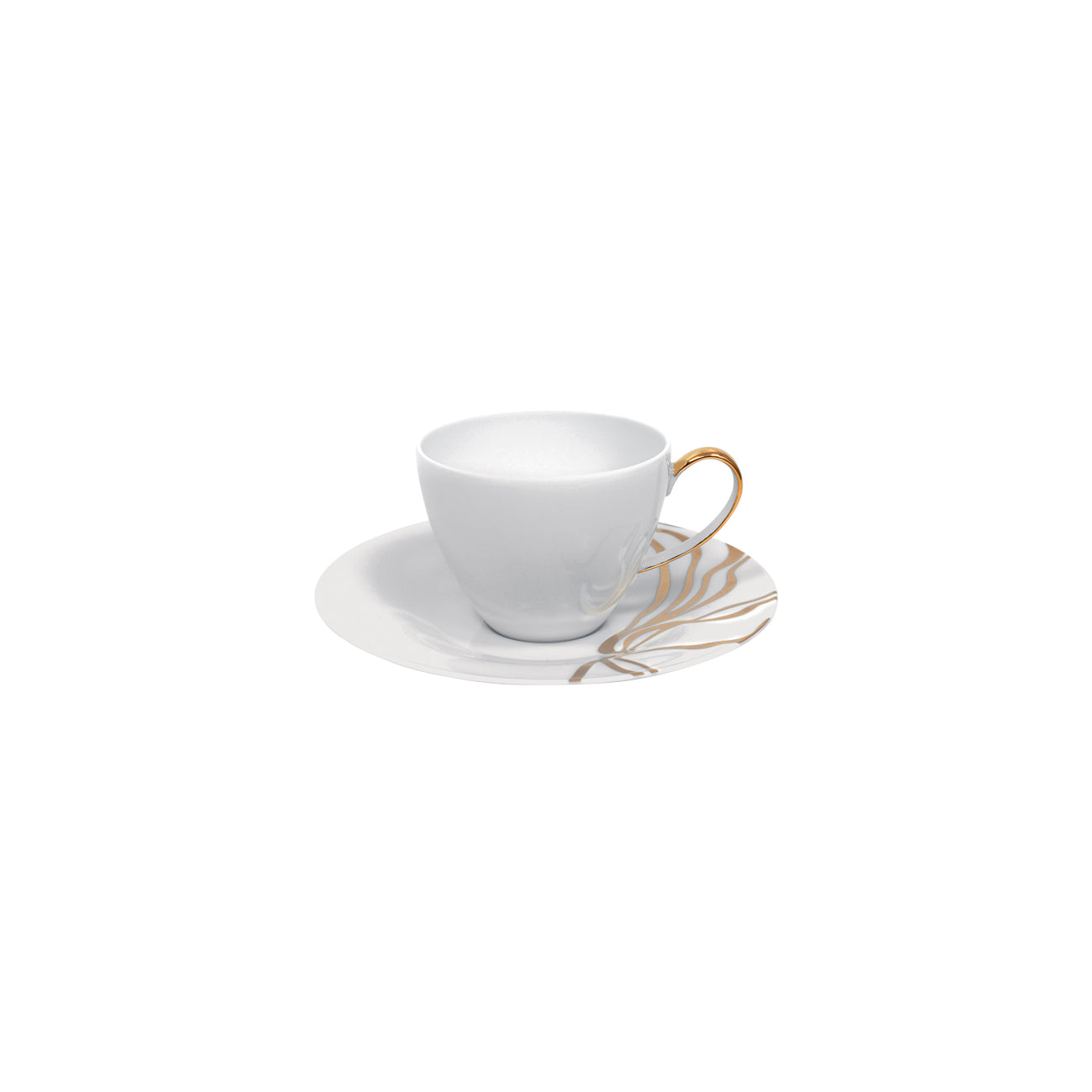 Gold porcelain tea cup