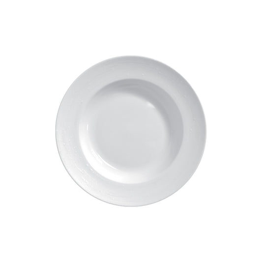 White Tears Rimmed Soup Plate (Set of 4)