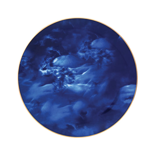 blue malachite porcelain plate