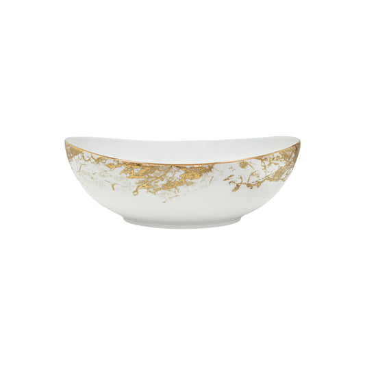 gold porcelain salad bowl