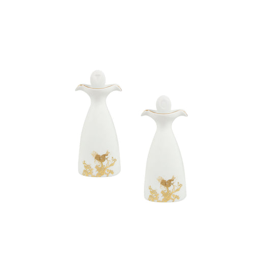 gold porcelain oil vinegar dispensers
