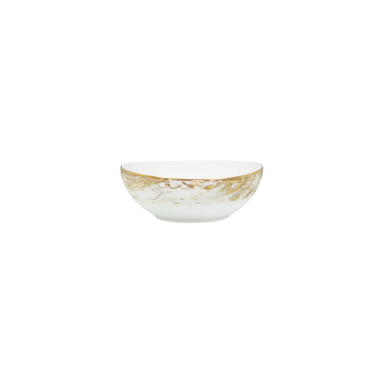 Gold porcelain salad bowl